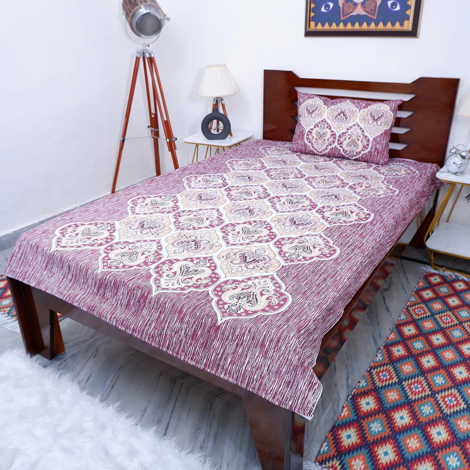 100% Pure Cotton Bed Sheet | Pooja